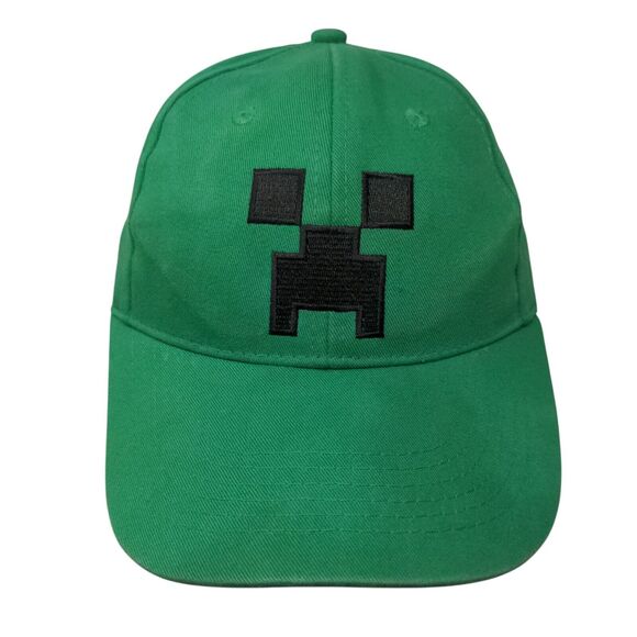Minecraft Creeper Face Snapback Hat Green One Size Adjustable Embroidered Jinx - Picture 1 of 9